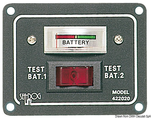 Pannellino tester per 2 batterie COD 14.100.02