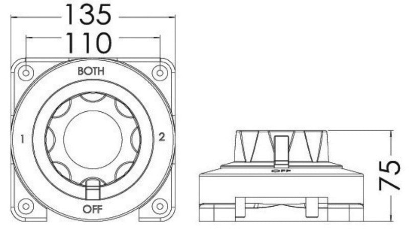 Interruttore/deviatore per batterie Selecta COD 14.920.00