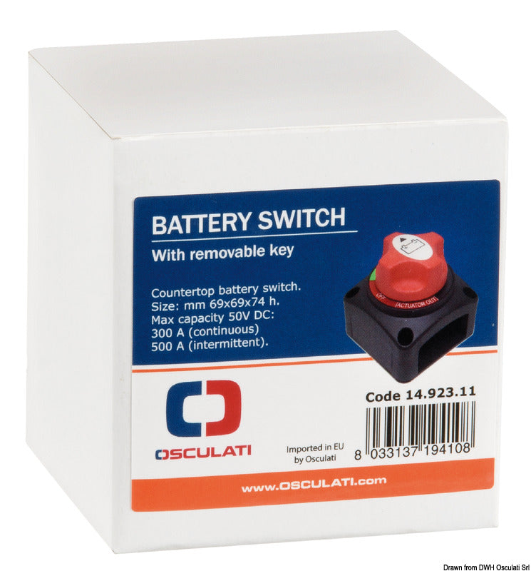 Staccabatteria da appoggio con chiave estraibile COD 14.923.11