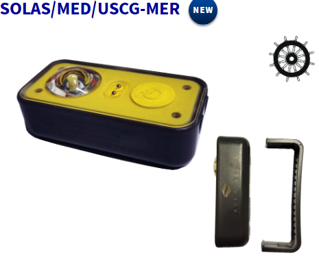 LUCE LAMPEGGIANTE A LED PER GIUBBOTTI DI SALVATAGGIO APPROVATA SOLAS/MED/USCG-MER