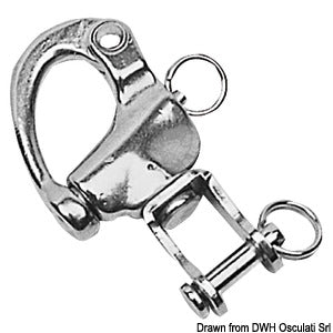 Moschettone in acciaio inox con grillo girevole per spinnaker, drizze ed usi vari COD 09.939.XX
