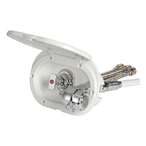 Box doccia bianco tubo PVC 2,5 m uscita posteriore/laterale COD 15.240.20