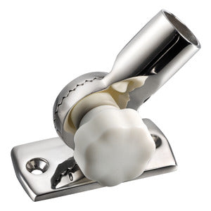 Basetta inox regolabile con pomello bianco COD 11.000.19