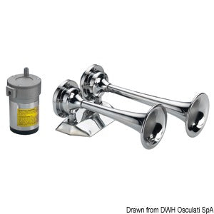 Tromba cromata 2 corni 12 V COD 21.443.12