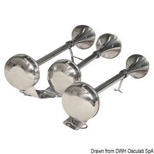 Tromba inox doppia 12 V COD 21.452.04
