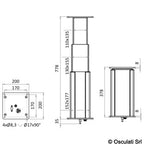 Gamba tavolo Dudge 77 square elettrica in alluminio COD 48.731.12