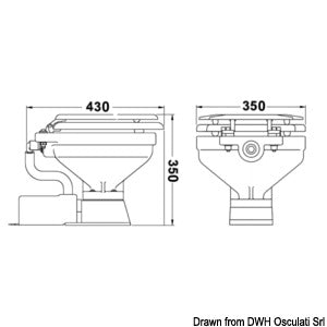 Toilet compact 12V  JABSCO COD 50.225.12