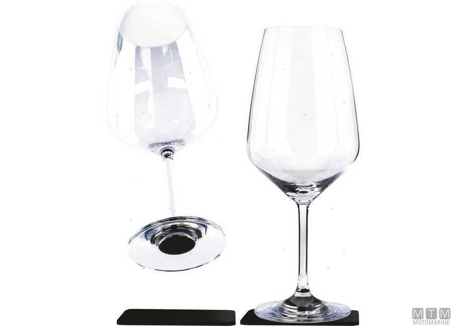 Silwy Set 2 Calici Magnetici da Vino Rosso in Cristallo 5802626