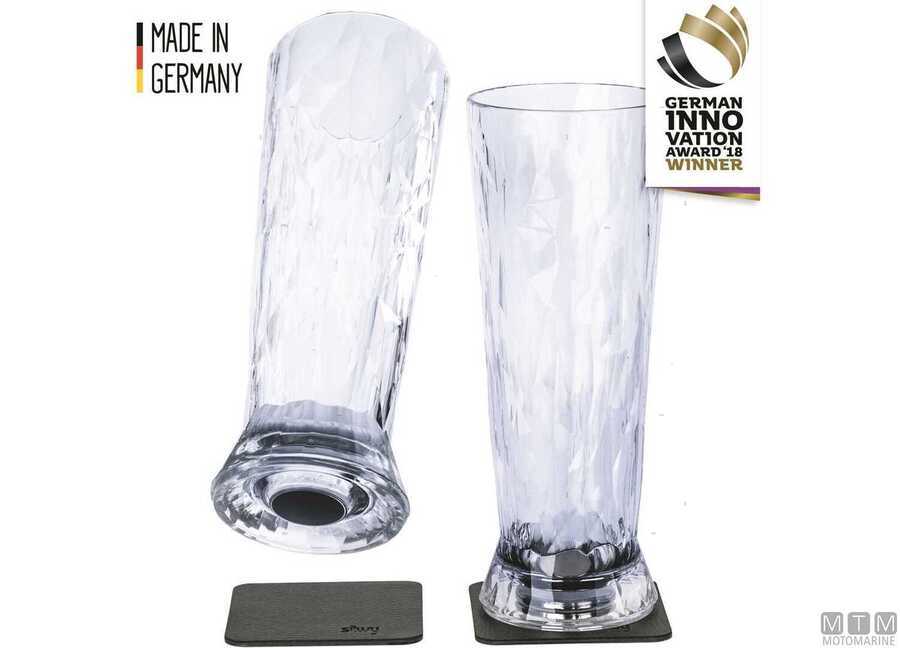 Silwy Set 2 Calici Magnetici da Birra in Plastica 5802642