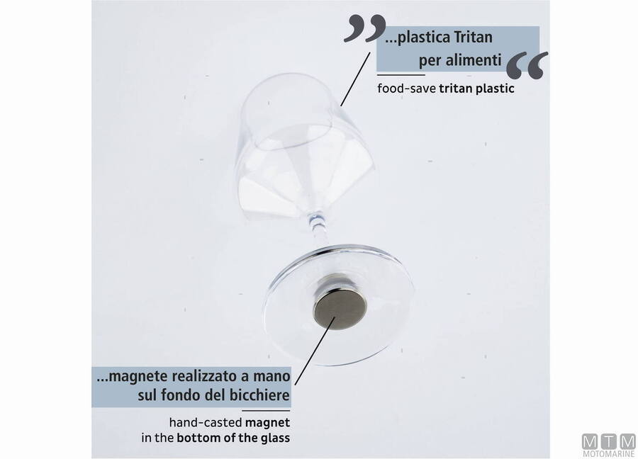 Silwy Set 2 Calici Magnetici Classic da Vino in Plastica 5802670