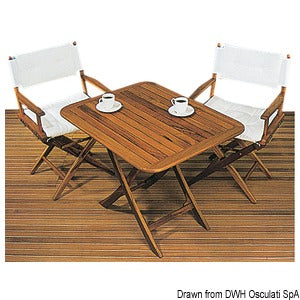 Tavolo pieghevole regolabile ARC in teak COD 71.305.75 COD 71.305.76