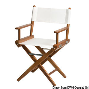 Sedia teak pieghevole rivestimento Bianco COD 71.323.21