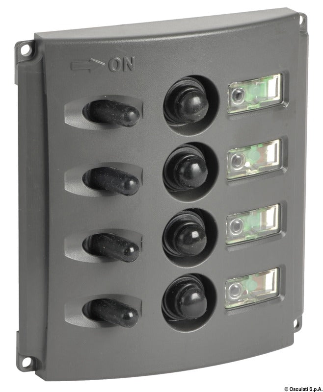 Pannello elettrico fusibili automatici doppio LED COD 14.850.04
