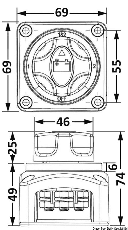 Stacca batteria / Deviatore batteria COD 14.923.12