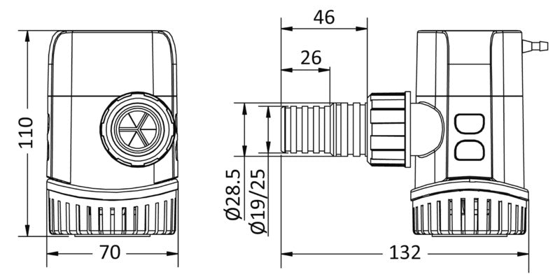 Pompa di sentina SuperFlow automatica ad immersione