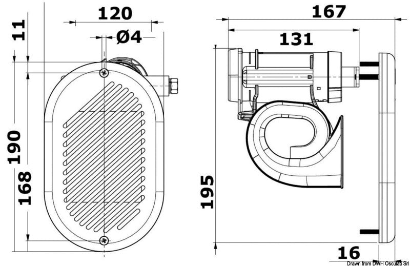 Tromba elettropneumatica HURRICANE con compressore  COD 21.454.12