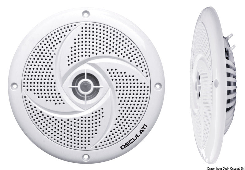 Coppia di casse stereo ultra piatte doppio cono bianche 6,5" COD 29.742.05