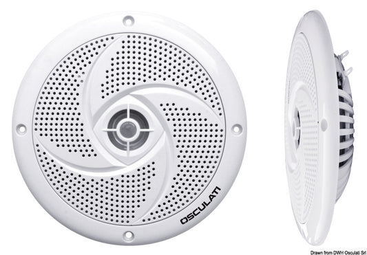 Coppia di casse stereo ultra piatte doppio cono bianche 6,5" COD 29.742.05