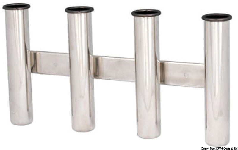 Reggicanne inox a parete 4 posti COD 41.167.81