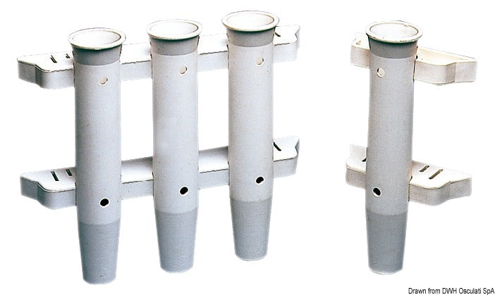 Portacanne parete nylon bianco 3 posti COD 41.171.00
