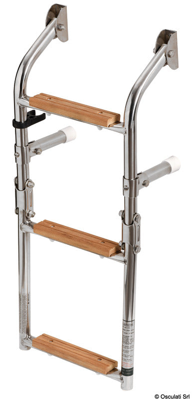 Scaletta inox/legno 3 gradini COD 49.566.03
