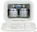 Mini gavone in plastica per alloggiare due bombole CV 500 ventilato con apertura frontale COD 50.254.00