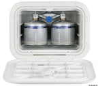 Mini gavone in plastica per alloggiare due bombole CV 500 ventilato con apertura frontale COD 50.254.00