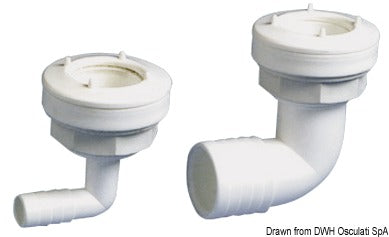 Bocchettone per serbatoio acqua flessibile  a 90° da 38mm COD 52.196.91