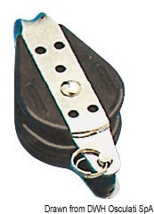 Bozzello sfere 1 puleggia fisso arricavo 6x22 COD 55.028.xx