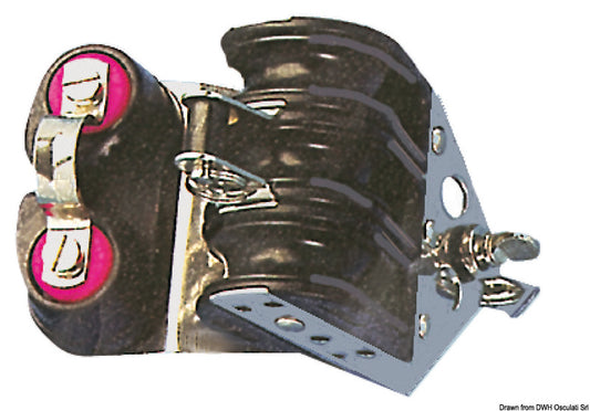 Bozzello sfere 3 pulegge strozzascotte 6x22 con arricavo COD 55.035.xx