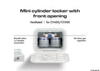Mini gavone in plastica per alloggiare due bombole CV 500 ventilato con apertura frontale COD 50.254.00