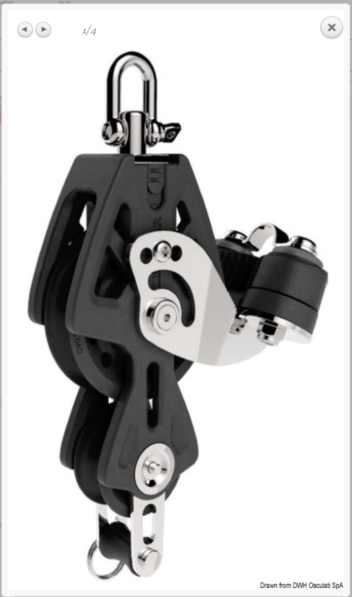 Bozzello Synchro LEWMAR violino arricavo strozzatore 50-60-72mm