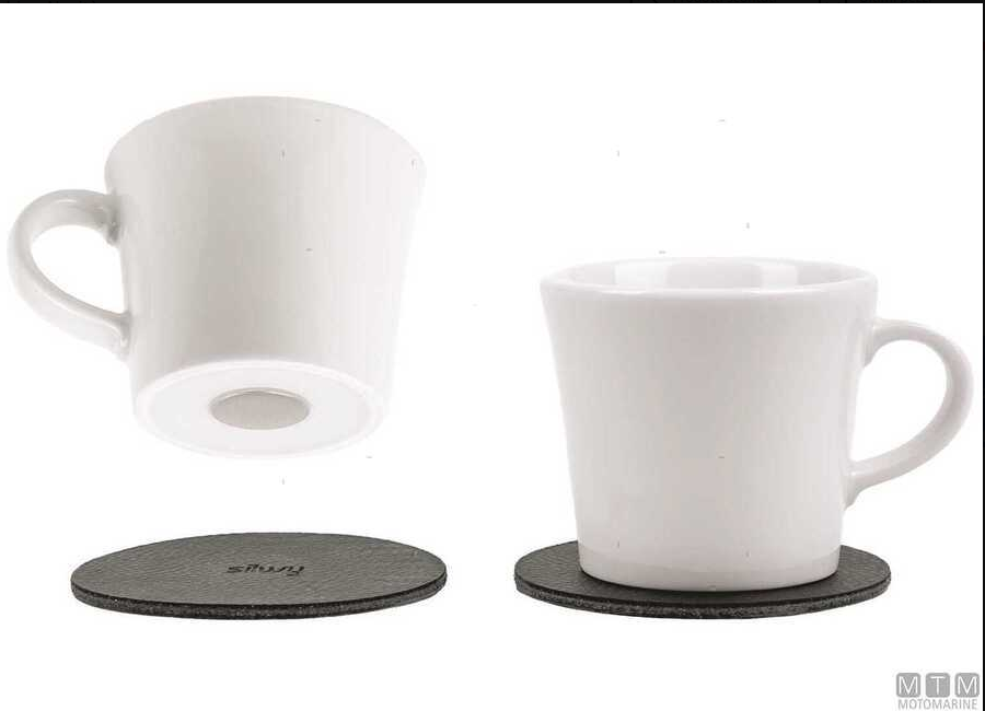Set 2 Tazzine da Caffè Magnetiche in Porcellana COD 5802650